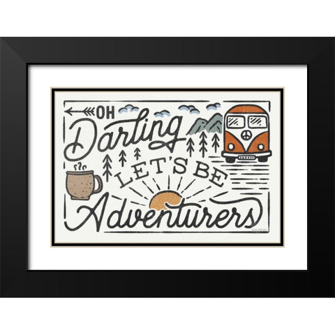 Adventurous I Black Modern Wood Framed Art Print with Double Matting by Marshall, Laura