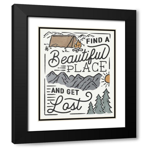 Adventurous V Black Modern Wood Framed Art Print with Double Matting by Marshall, Laura