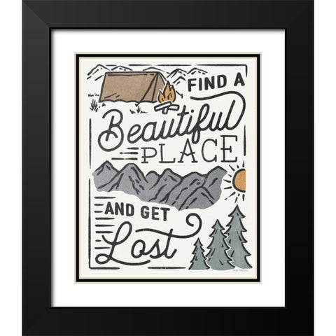 Adventurous V Black Modern Wood Framed Art Print with Double Matting by Marshall, Laura