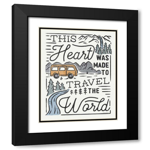 Adventurous VI Black Modern Wood Framed Art Print with Double Matting by Marshall, Laura