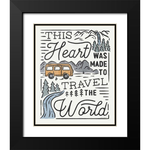 Adventurous VI Black Modern Wood Framed Art Print with Double Matting by Marshall, Laura