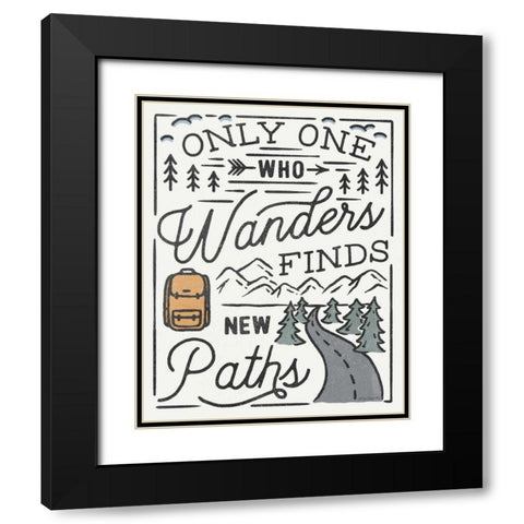 Adventurous VII Black Modern Wood Framed Art Print with Double Matting by Marshall, Laura