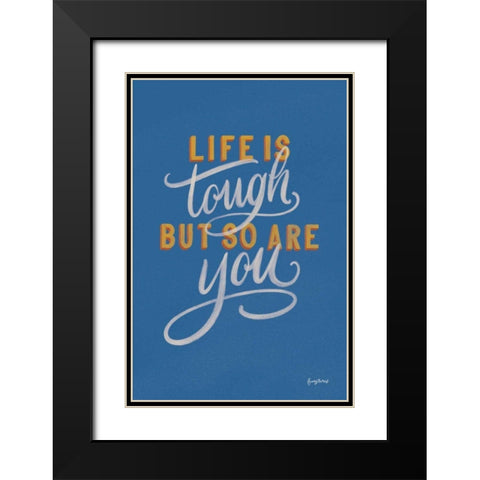 Encouraging Words - Tough Black Modern Wood Framed Art Print with Double Matting by Thorns, Becky