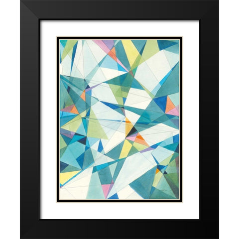 Prism I Black Modern Wood Framed Art Print with Double Matting by Nai, Danhui