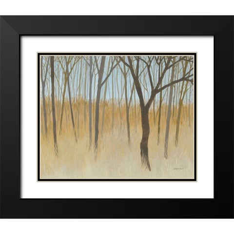 Misty Woods Black Modern Wood Framed Art Print with Double Matting by Lovell, Kathrine