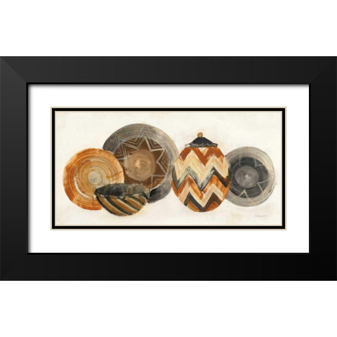 Woven Wonders I Black Modern Wood Framed Art Print with Double Matting by Hristova, Albena