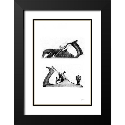 Planes Black Modern Wood Framed Art Print with Double Matting by Schick, Mike