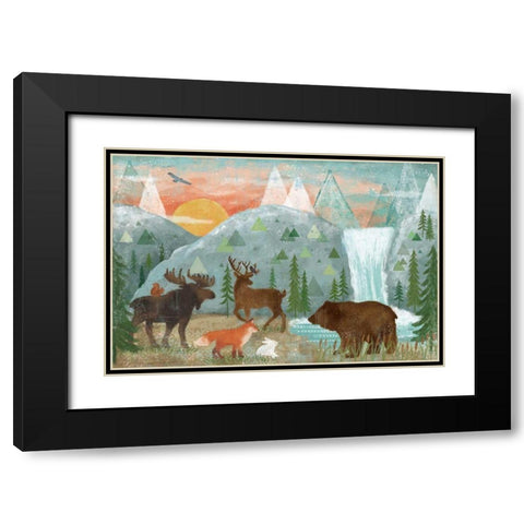 Woodland Forest I Black Modern Wood Framed Art Print with Double Matting by Charron, Veronique