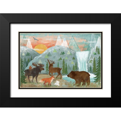 Woodland Forest I Black Modern Wood Framed Art Print with Double Matting by Charron, Veronique