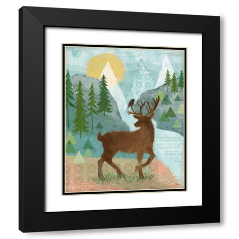 Woodland Forest II Black Modern Wood Framed Art Print with Double Matting by Charron, Veronique