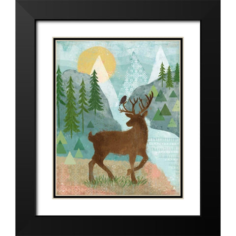 Woodland Forest II Black Modern Wood Framed Art Print with Double Matting by Charron, Veronique