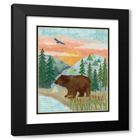 Woodland Forest III Black Modern Wood Framed Art Print with Double Matting by Charron, Veronique
