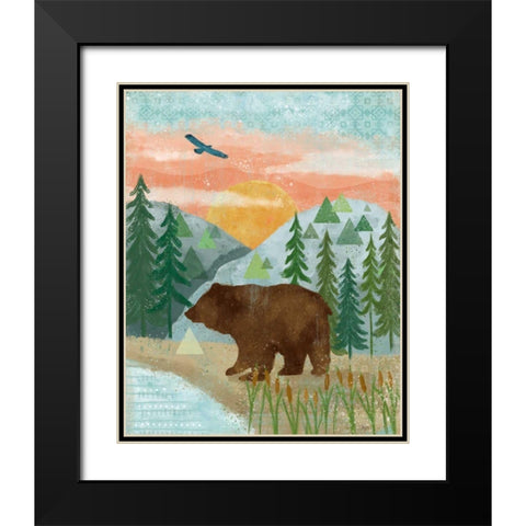 Woodland Forest III Black Modern Wood Framed Art Print with Double Matting by Charron, Veronique