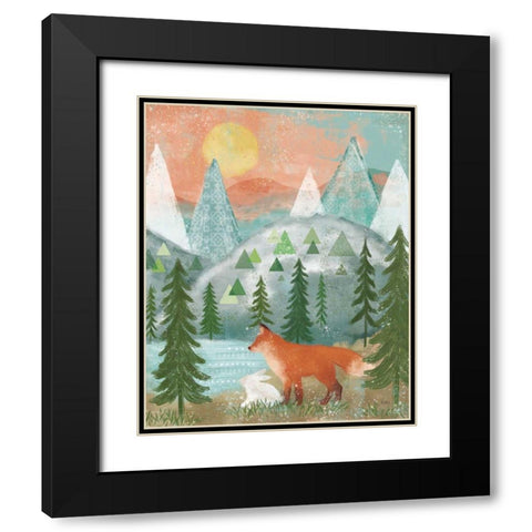 Woodland Forest V Black Modern Wood Framed Art Print with Double Matting by Charron, Veronique