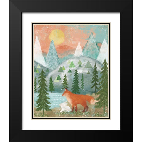 Woodland Forest V Black Modern Wood Framed Art Print with Double Matting by Charron, Veronique