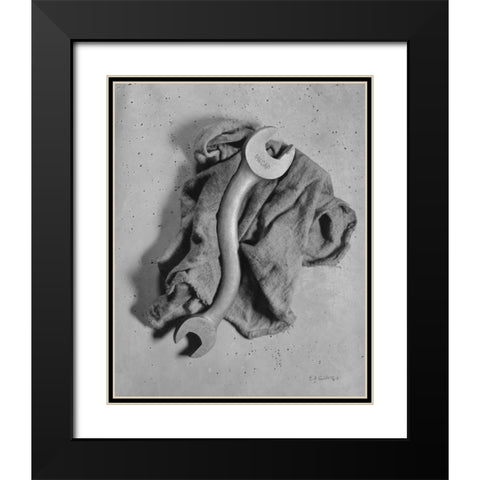 Cap Wrench Black Modern Wood Framed Art Print with Double Matting by Goldstein, Ed