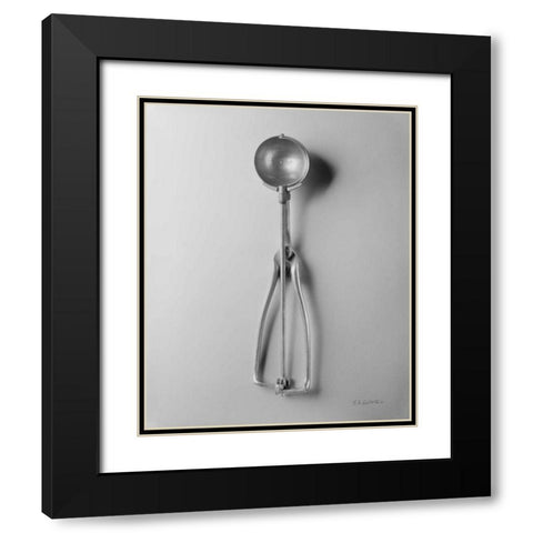 Ice Cream Scoop II Black Modern Wood Framed Art Print with Double Matting by Goldstein, Ed