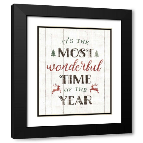 Wonderful Time Black Modern Wood Framed Art Print with Double Matting by Wild Apple Portfolio