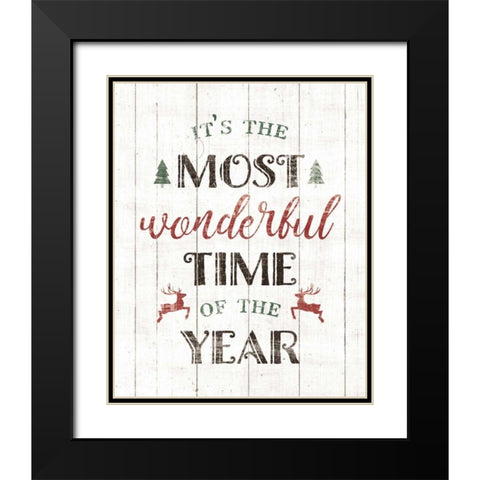 Wonderful Time Black Modern Wood Framed Art Print with Double Matting by Wild Apple Portfolio