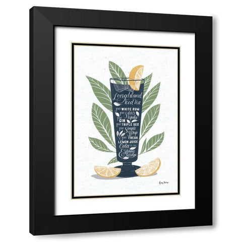 Fruity Cocktails II Black Modern Wood Framed Art Print with Double Matting by Thorns, Becky