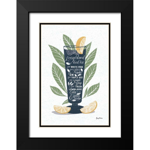Fruity Cocktails II Black Modern Wood Framed Art Print with Double Matting by Thorns, Becky