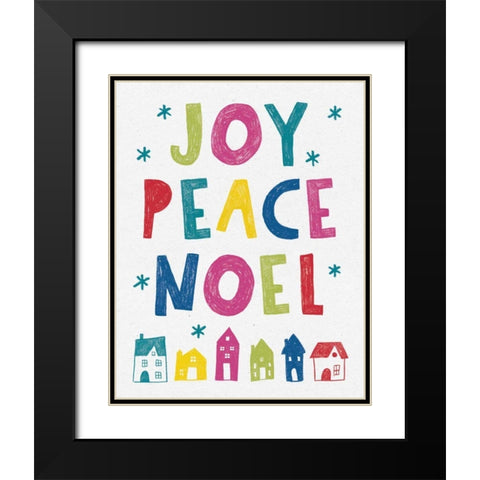 Merry and Bright I Black Modern Wood Framed Art Print with Double Matting by Hershey, Moira