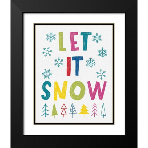 Merry and Bright II Black Modern Wood Framed Art Print with Double Matting by Hershey, Moira
