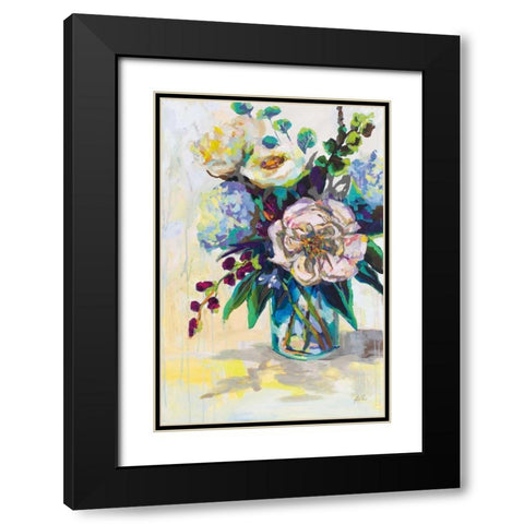 Glowing on White Black Modern Wood Framed Art Print with Double Matting by Vertentes, Jeanette