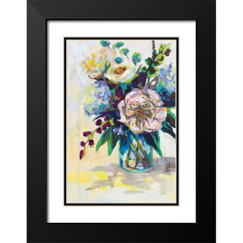 Glowing on White Black Modern Wood Framed Art Print with Double Matting by Vertentes, Jeanette