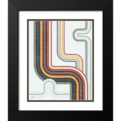 Retro Subway II Black Modern Wood Framed Art Print with Double Matting by Averinos, Melissa