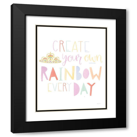 Lets Chase Rainbows III Black Modern Wood Framed Art Print with Double Matting by Jackson, Jenaya