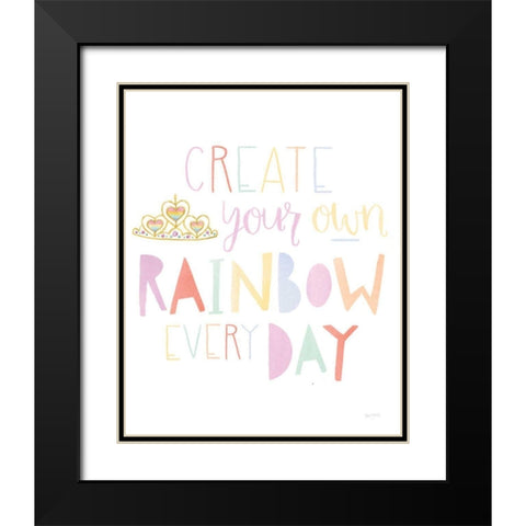 Lets Chase Rainbows III Black Modern Wood Framed Art Print with Double Matting by Jackson, Jenaya