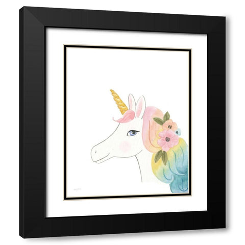 Lets Chase Rainbows V Black Modern Wood Framed Art Print with Double Matting by Jackson, Jenaya