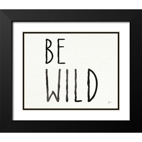 Little Jewels Be Wild Black Modern Wood Framed Art Print with Double Matting by Aiken, Jess