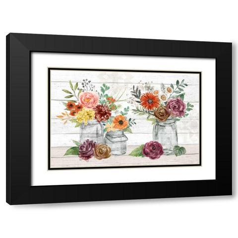 Flower Fest IV Black Modern Wood Framed Art Print with Double Matting by Urban, Mary