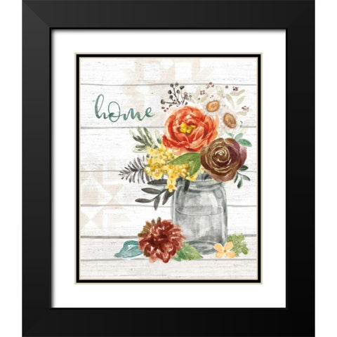 Flower Fest V Black Modern Wood Framed Art Print with Double Matting by Urban, Mary