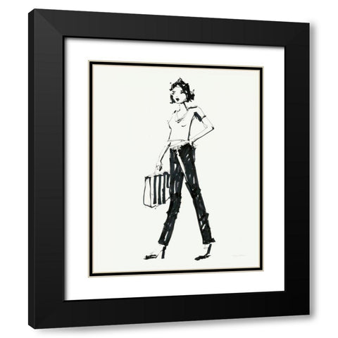 About Town IV MB Black Modern Wood Framed Art Print with Double Matting by Tillmon, Avery