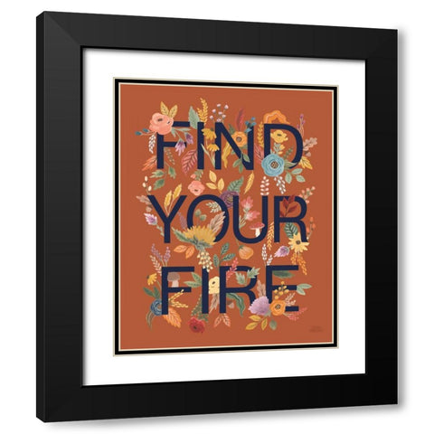 Harvest Garden III Rust Black Modern Wood Framed Art Print with Double Matting by Marshall, Laura