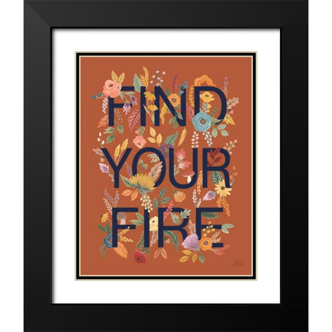 Harvest Garden III Rust Black Modern Wood Framed Art Print with Double Matting by Marshall, Laura