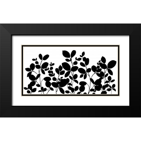 Leafy Grove Black Modern Wood Framed Art Print with Double Matting by Wild Apple Portfolio