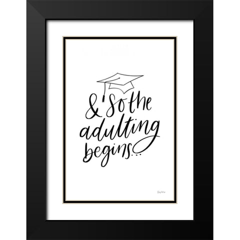 Graduation IV Black Modern Wood Framed Art Print with Double Matting by Thorns, Becky