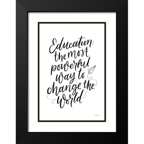 Teachers II Black Modern Wood Framed Art Print with Double Matting by Thorns, Becky