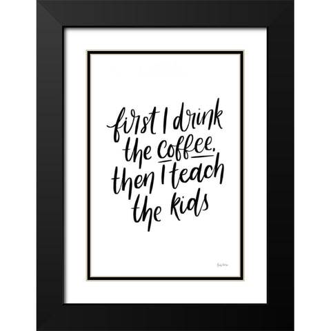 Teachers IV Black Modern Wood Framed Art Print with Double Matting by Thorns, Becky