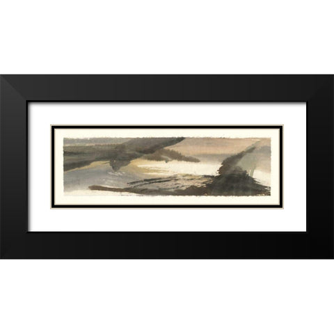 Brushscape III Black Modern Wood Framed Art Print with Double Matting by Paschke, Chris