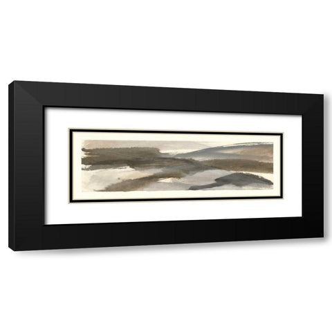 Brushscape V Black Modern Wood Framed Art Print with Double Matting by Paschke, Chris