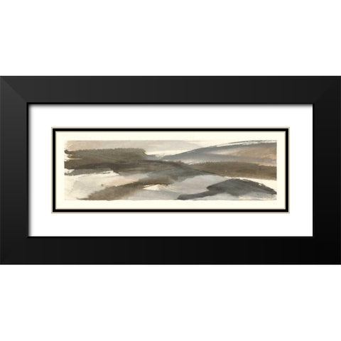 Brushscape V Black Modern Wood Framed Art Print with Double Matting by Paschke, Chris