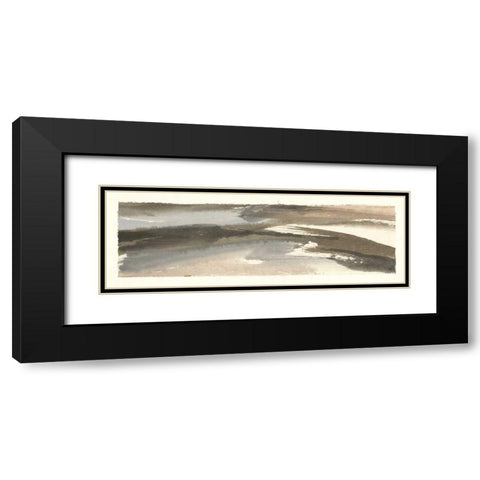 Brushscape VI Black Modern Wood Framed Art Print with Double Matting by Paschke, Chris