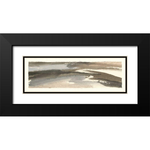 Brushscape VI Black Modern Wood Framed Art Print with Double Matting by Paschke, Chris