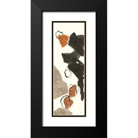 Copper Linked I Black Modern Wood Framed Art Print with Double Matting by Paschke, Chris