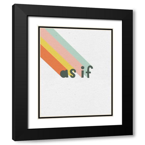 Rainbow Words I Black Modern Wood Framed Art Print with Double Matting by Hershey, Moira